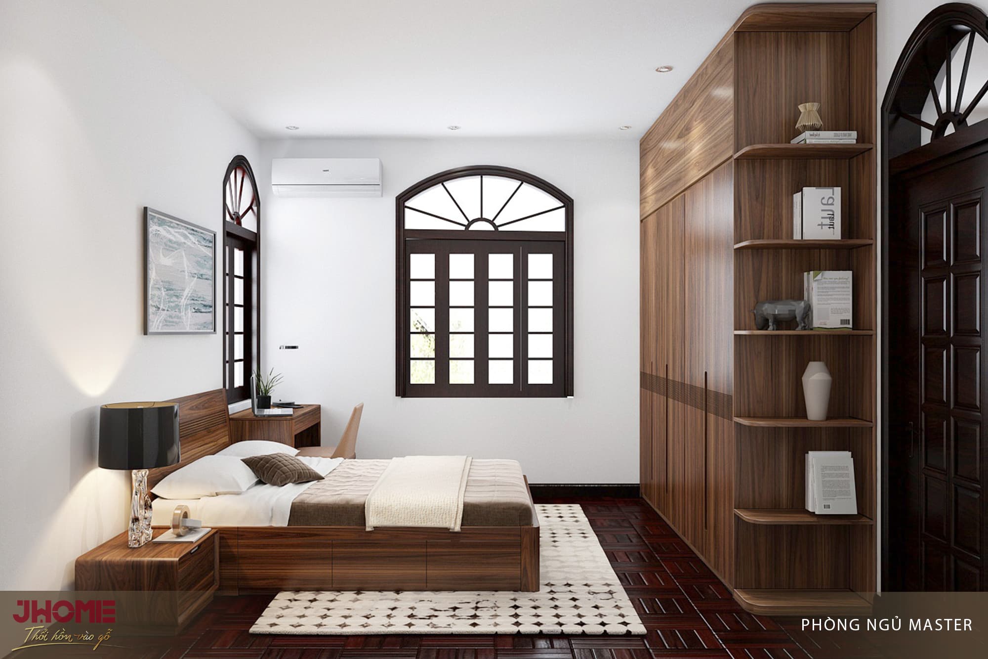 Giường gỗ óc chó