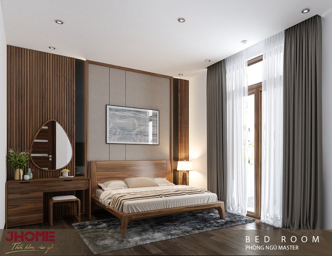 Giường gỗ óc chó