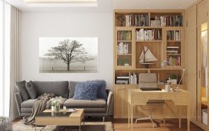 Nội thất phòng khách Nhật Bản ấm cúng