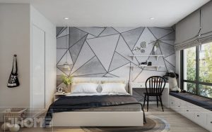 nội thất thông minh phòng ngủ trừu tượng hóa