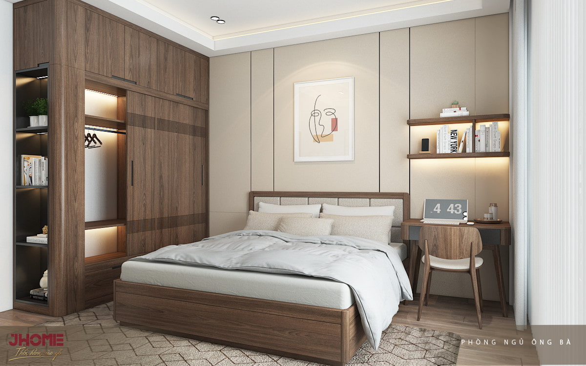Giường gỗ óc chó